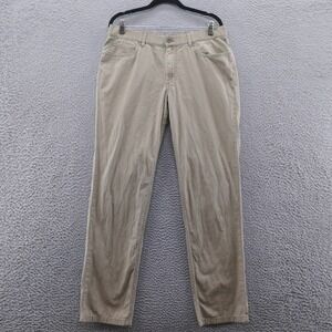Hiltl Mens Straight Leg Chino Pants 34x31* Beige Mid Rise Flat‎ Front Casual